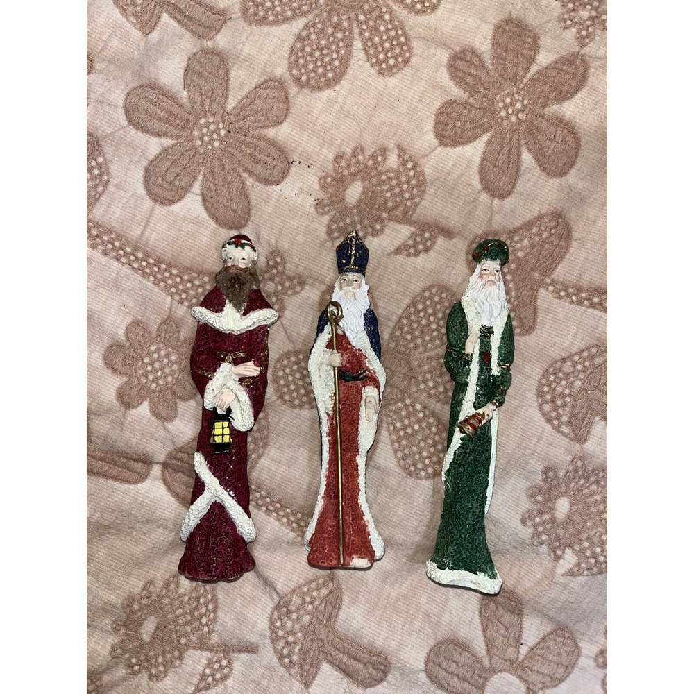 Vintage Skinny 3 Wise Men/king  Figures 6"‎ , Christmas Nativity Decor
